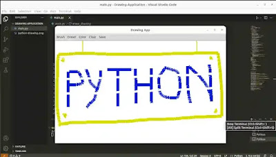 python based drawing application