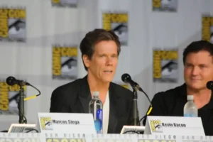 Hollywood star Kevin Bacon on a press conference