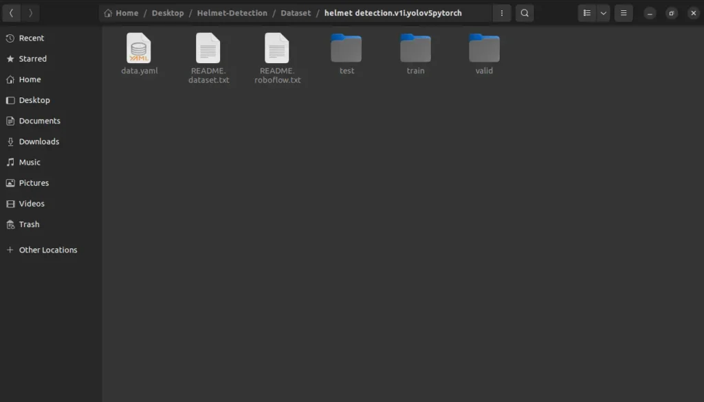 bike helmet detection dataset folder