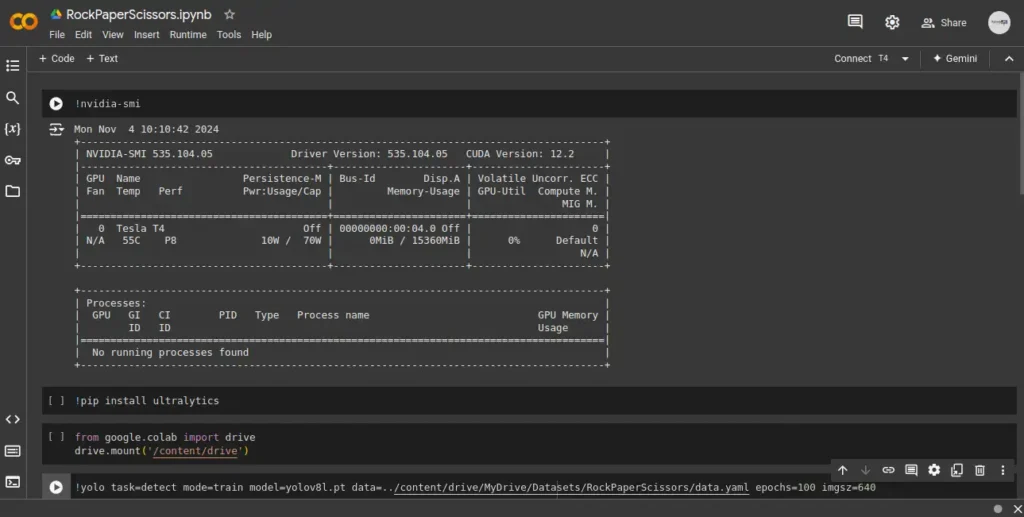 tesla t4 gpu working on colab